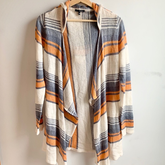 O'Neill Sweaters - O’Neill open front hooded striped cardigan